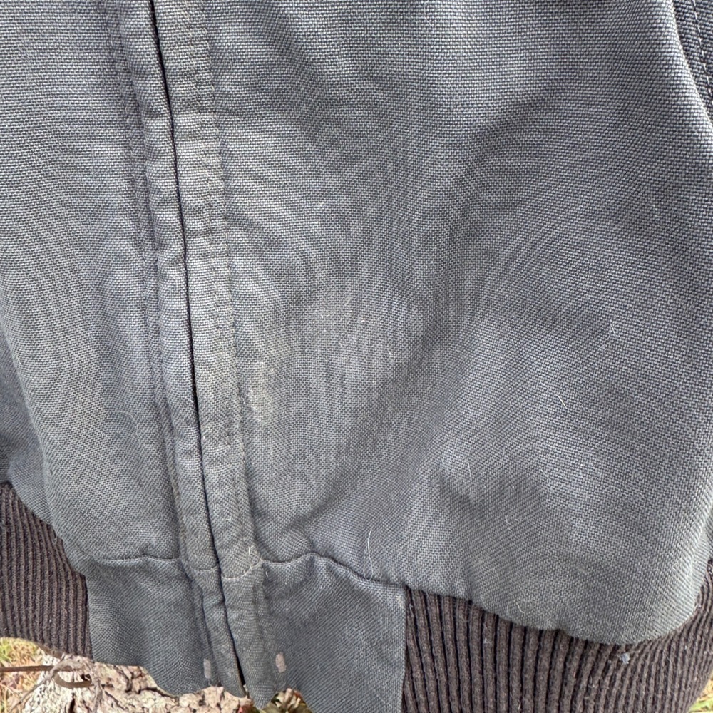 Vtg 90s Carhartt J140 Charcoal Grey Active Jacket 2XL Made in USA Red Script Tag - Picture 4 of 10